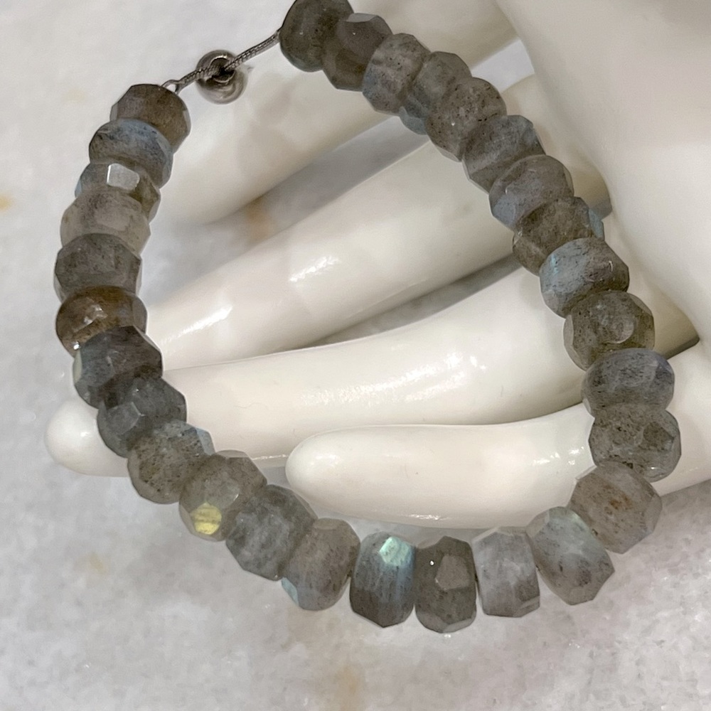 Malagasy Labradorite Sterling Silver BOLO Bracelet - Picture 10 of 14